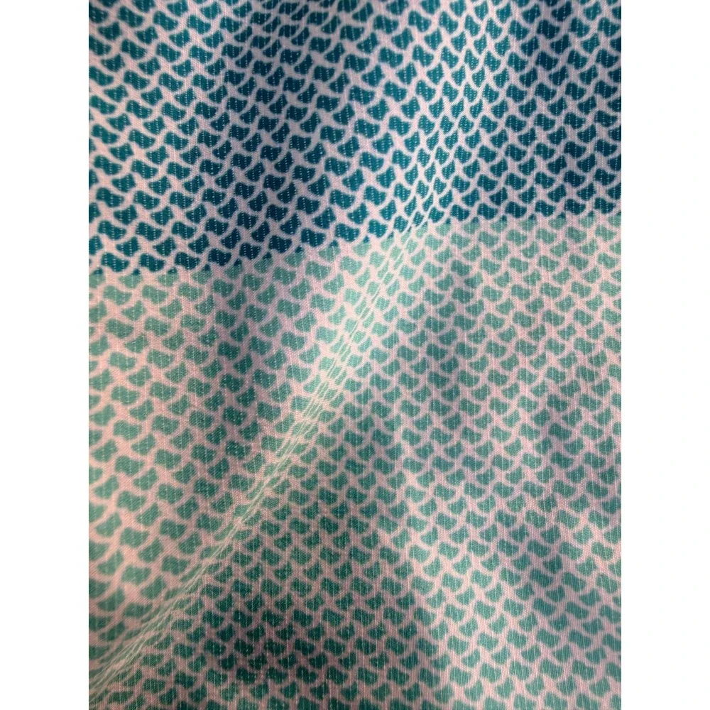 Johnnie-O Mens Blue Teal Gradient Geometric Print Swim Trunks Size M